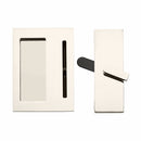 EMTEK Modern Rectangular Barn Door Privacy Lock and Flush Pull with Integrated Strike