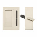 EMTEK Modern Rectangular Barn Door Privacy Lock and Flush Pull with Integrated Strike