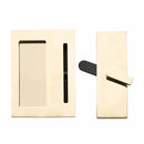 EMTEK Modern Rectangular Barn Door Privacy Lock and Flush Pull with Integrated Strike