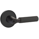 Emtek L Square straight knurled Key In Lever Lockset Dummy, Pair with Disk Rosette