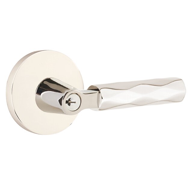 Emtek L Square tribeca Key In Lever Lockset Dummy, Pair with Disk Rosette