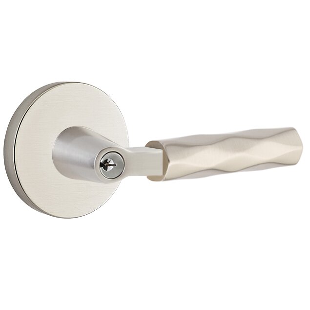 Emtek L Square tribeca Key In Lever Lockset Dummy, Pair with Disk Rosette