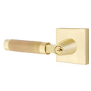 Emtek L Square knurled Key In Lever Lockset Dummy, Pair with Square Rosette