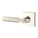 Emtek L Square straight knurled Key In Lever Lockset Dummy, Pair with Square Rosette