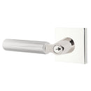 Emtek L Square straight knurled Key In Lever Lockset Dummy, Pair with Square Rosette