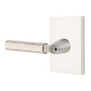Emtek L Square Hammered Key In Lever Lockset Dummy, Pair with Modern Rectangular Rosette