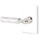 Emtek L Square Tribeca Key In Lever Lockset Dummy, Pair with Modern Rectangular Rosette