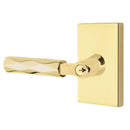 Emtek L Square Tribeca Key In Lever Lockset Dummy, Pair with Modern Rectangular Rosette