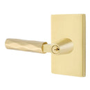 Emtek L Square Tribeca Key In Lever Lockset Dummy, Pair with Modern Rectangular Rosette