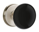 Emtek Brass Rosette Ebony Knob With Watford Rosette