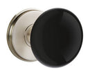 Emtek Brass Rosette Ebony Knob Concealed Screws With Watford Rosette
