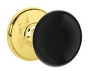 Emtek Brass Rosette Ebony Knob Concealed Screws With Watford Rosette