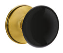Emtek Brass Rosette Ebony Knob With Watford Rosette