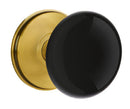 Emtek Brass Rosette Ebony Knob Concealed Screws With Watford Rosette