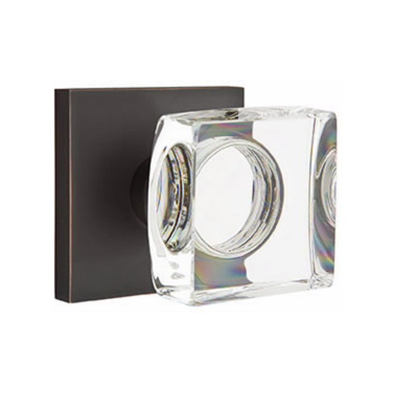 Emtek Modern Square Knob with Square Rosette