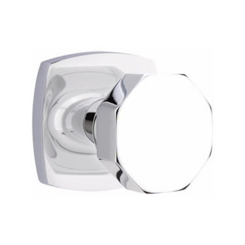 Emtek Octagon Knob with Urban Modern Rosette