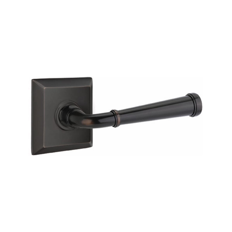 Emtek Merrimack Lever Concealed Screws with Quincy Rosette