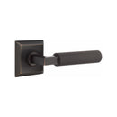 Emtek Select L-Square Straight Knurled Lever with Quincy Rosette