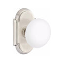 Emtek Brass Rosette Ice White Knob Concealed Screws With