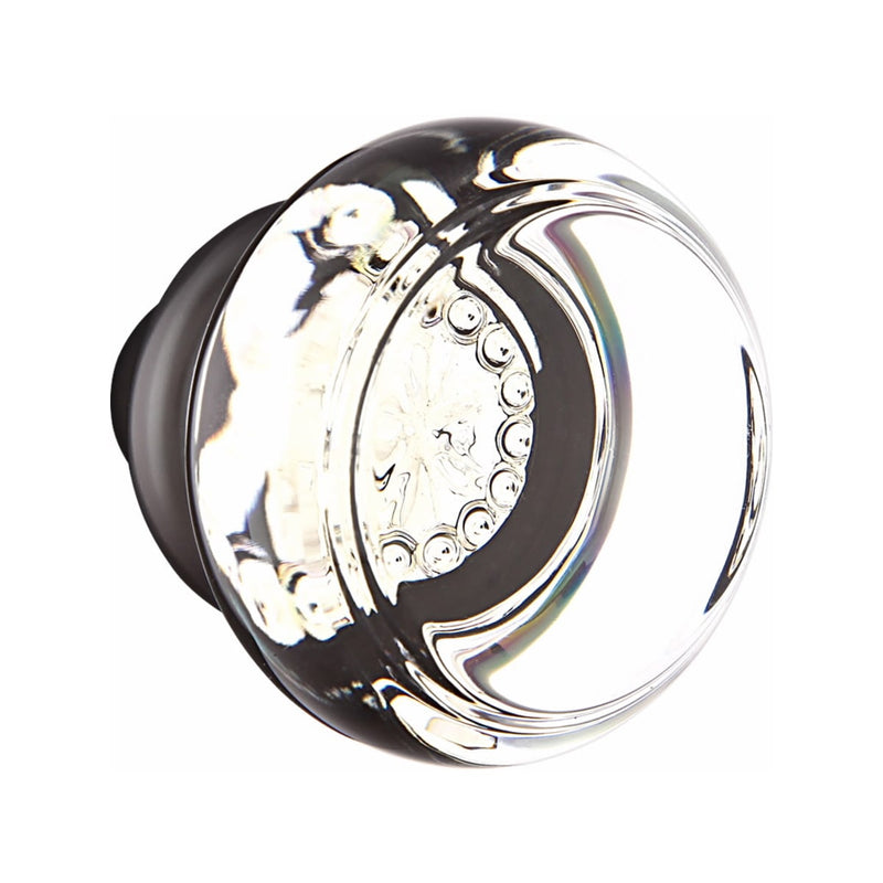 Emtek Hamden Brass Tubular Entry set with Georgetown Glass Knob