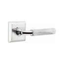 Emtek Select R-BAR White Marble Lever Concealed Screws with Quincy Rosette