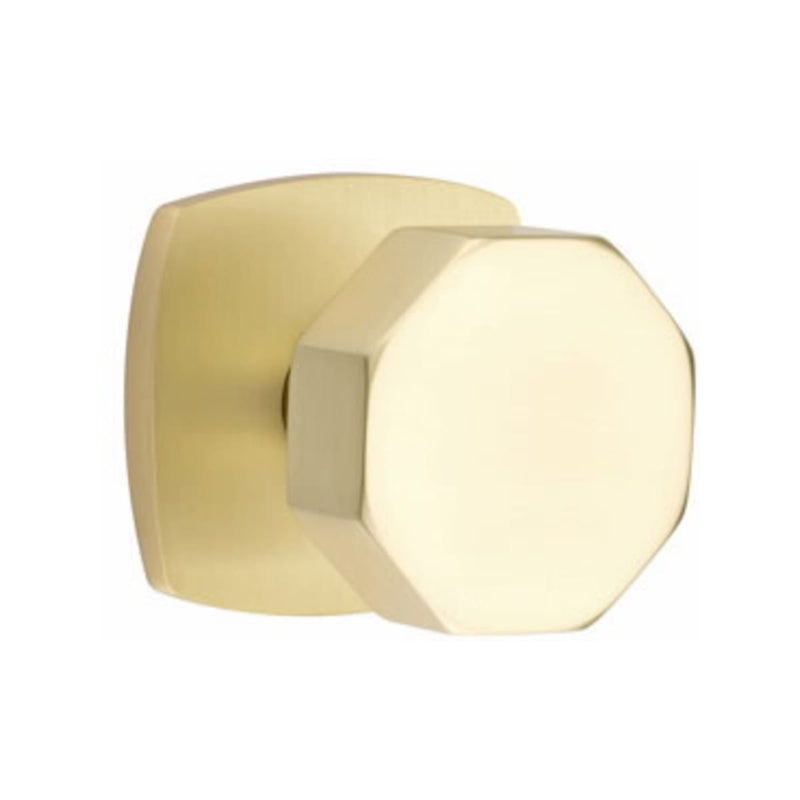 Emtek Octagon Knob with Urban Modern Rosette