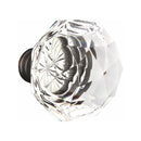 Emtek Orleans Brass Tubular Entry set with Diamond Glass Knob