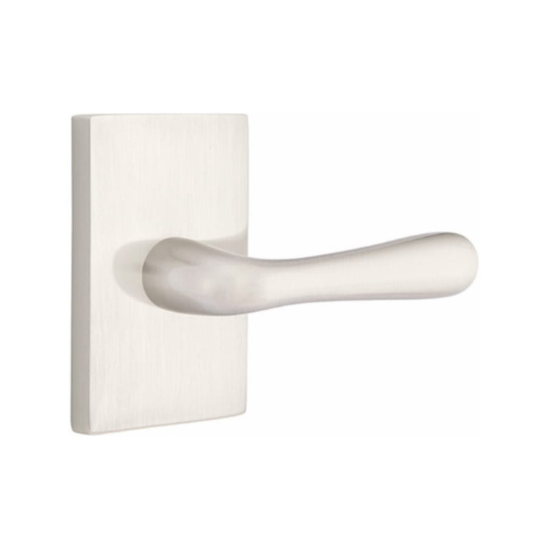 EMTEK Basel Lever Concealed Screws with Modern Rectangular Rosette