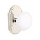 Emtek Brass Rosette Ice White Knob With