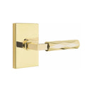 Emtek Select L-Square Tribeca Lever Concealed Screws with Modern Rectangular Rosette