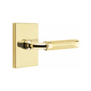 Emtek Select R-BAR Knurled Lever with Modern Rectangular Rosette