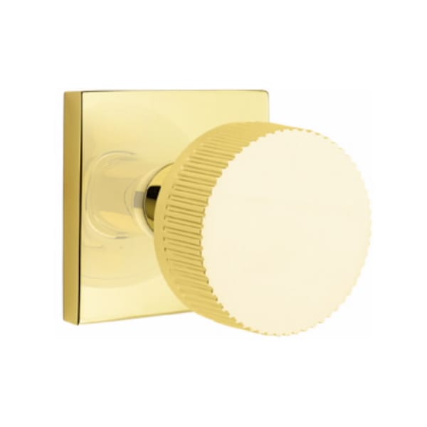 Emtek Select Conical Straight Knurled Knob Concealed Screws with Square Rosette