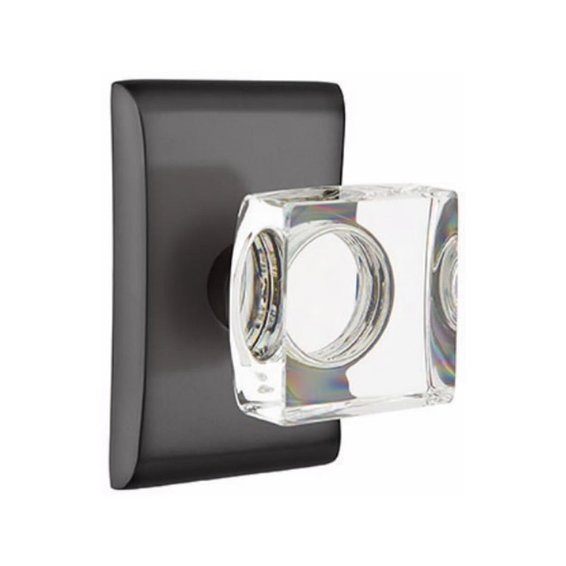 Emtek Modern Square Knob with Neos Rosette