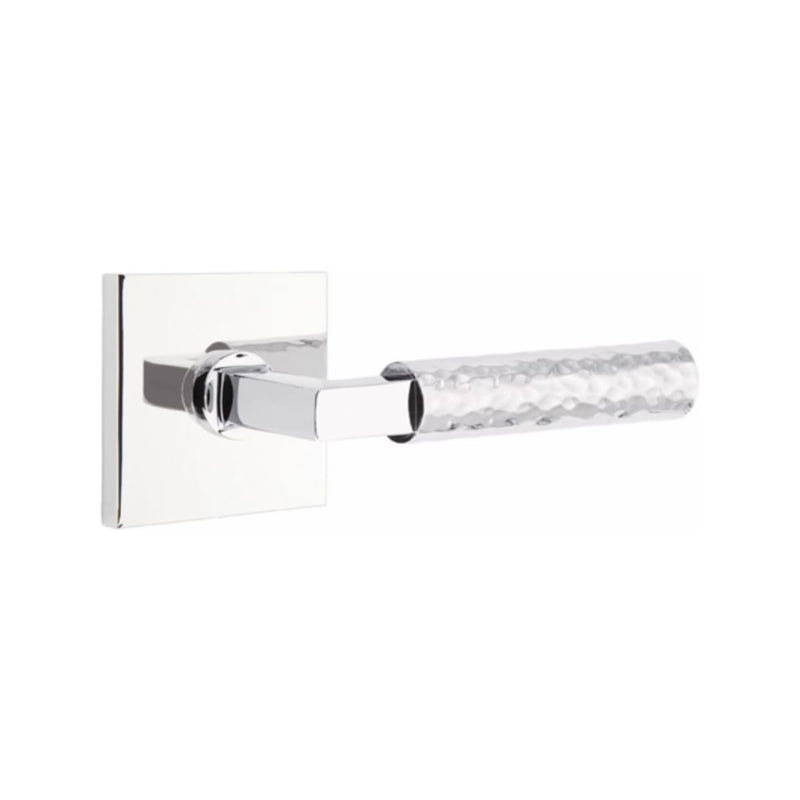 Emtek Select L-Square Hammered Lever with Square Rosette