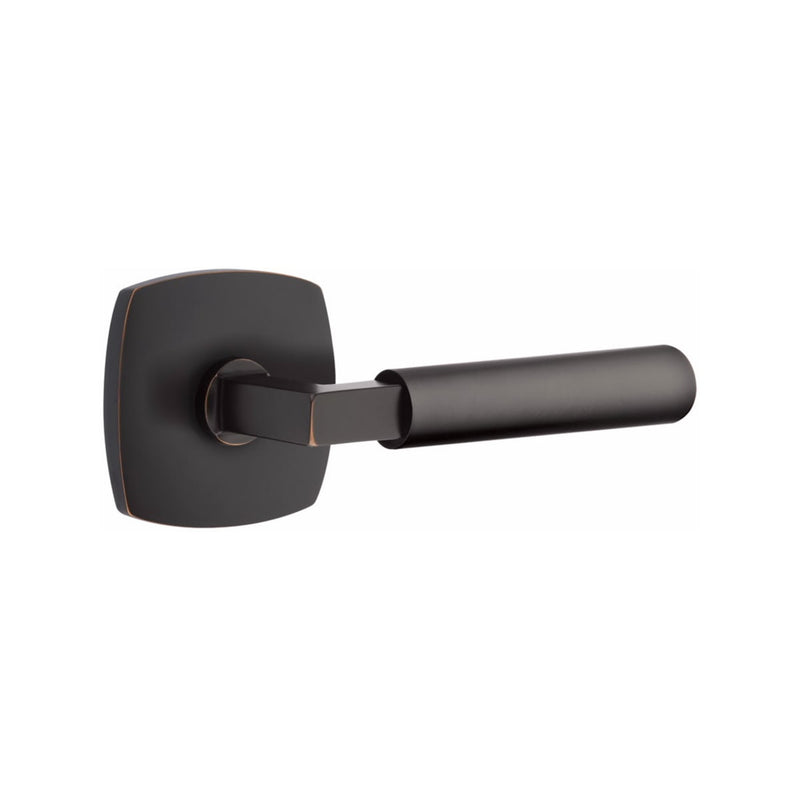 Emtek Select L-Square Smooth Lever with Urban Modern Rosette