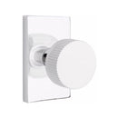 Emtek Select Conical Straight Knurled Knob Concealed Screwswith Modern Rectangular Rosette