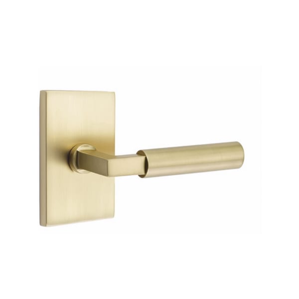 Emtek Hercules Lever with Modern Rectangular Rosette Concealed Screws