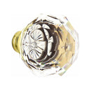 Emtek F13 Function Mormont Mortise Handleset with Diamond Glass Knob