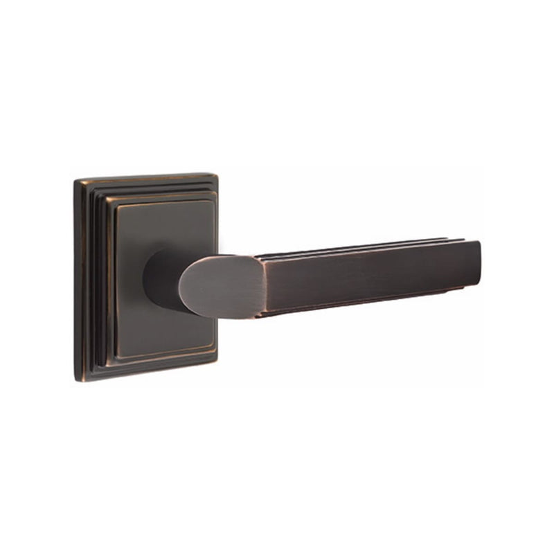 Emtek Milano Lever Concealed Screws with Wilshire Rosette