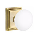 Emtek Brass Rosette Ice White Knob With Wilshire Rosette