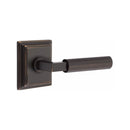 Emtek Select L-Square Faceted Lever Concealed Screws with Wilshire Rosette