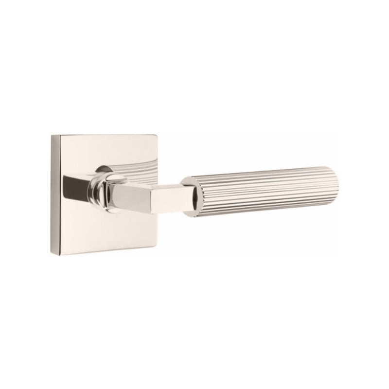 Emtek Select L-Square Straight Knurled Lever with Square Rosette