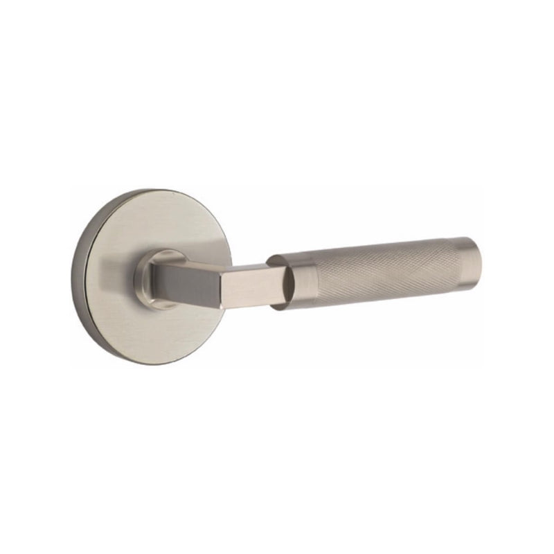 Emtek Select L-Square Knurled Lever with Disk Rosette