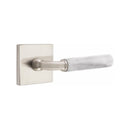 Emtek Select R-BAR White Marble Lever with Square Rosette