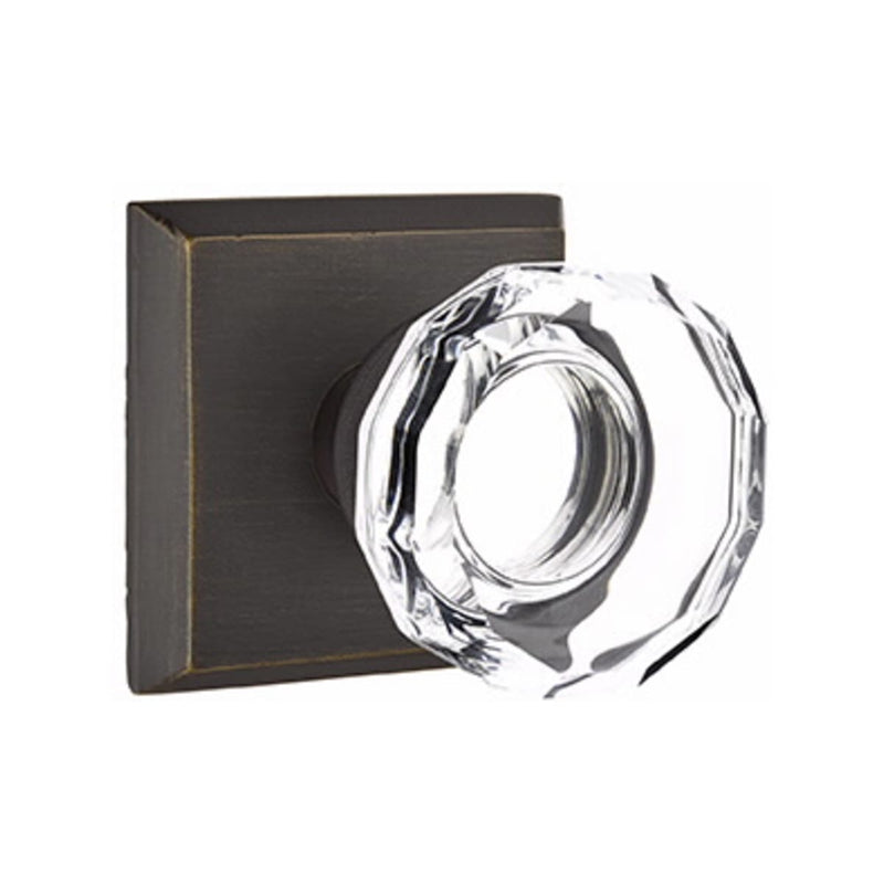 Emtek Glass Lowell Knob Concealed Screws with