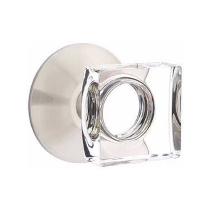 Emtek Modern Square Knob with Modern Rosette