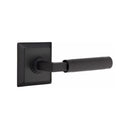 Emtek Select L-Square Knurled Lever Concealed Screws with Quincy Rosette