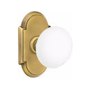 Emtek Brass Rosette Ice White Knob Concealed Screws With
