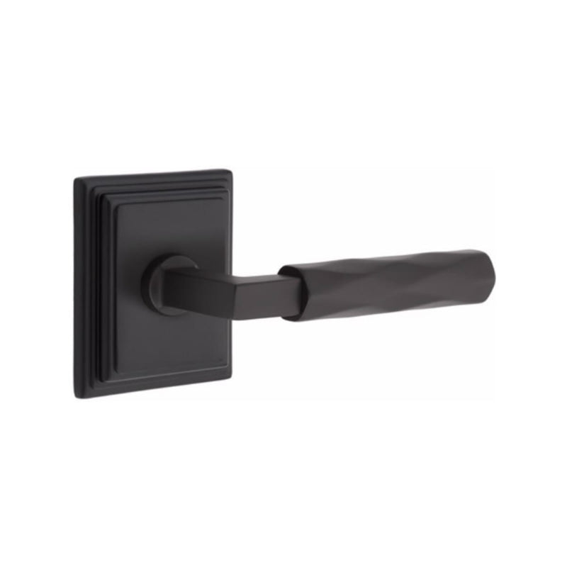 Emtek Select L-Square Tribeca Lever with Wilshire Rosette