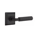 Emtek Select L-Square Straight Knurled Lever Concealed Screws with Quincy Rosette